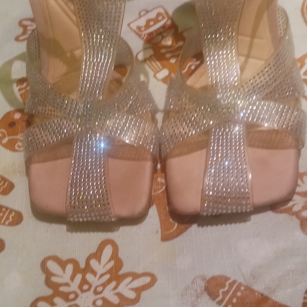 Zara Glittering Silver Heels